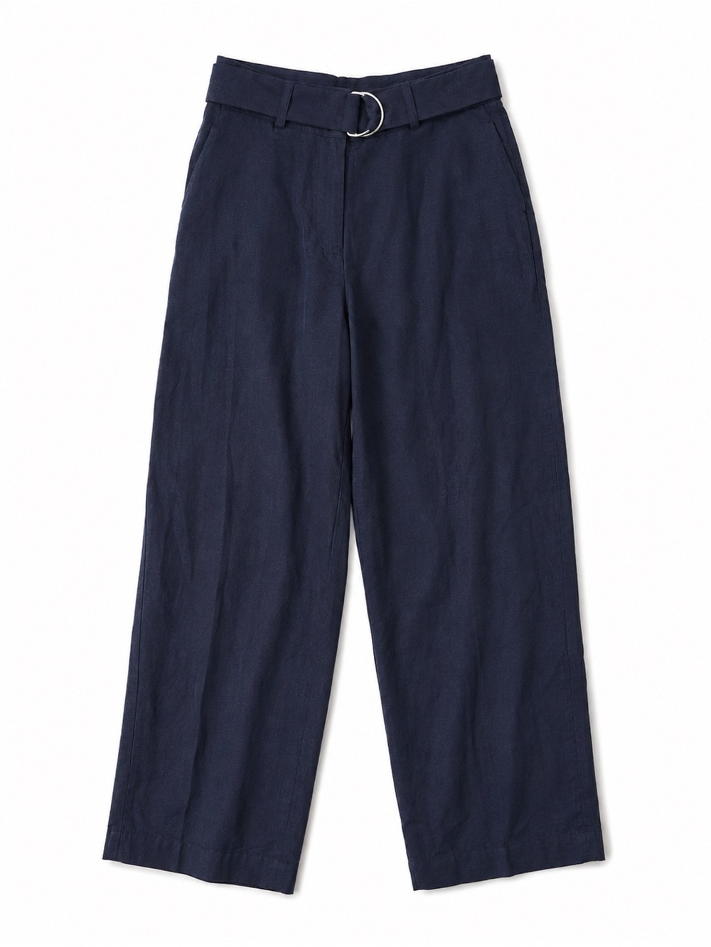 NWT Banana Republic Navy TENCEL Linen Blend Paperbag Wide Leg Pants Size 2